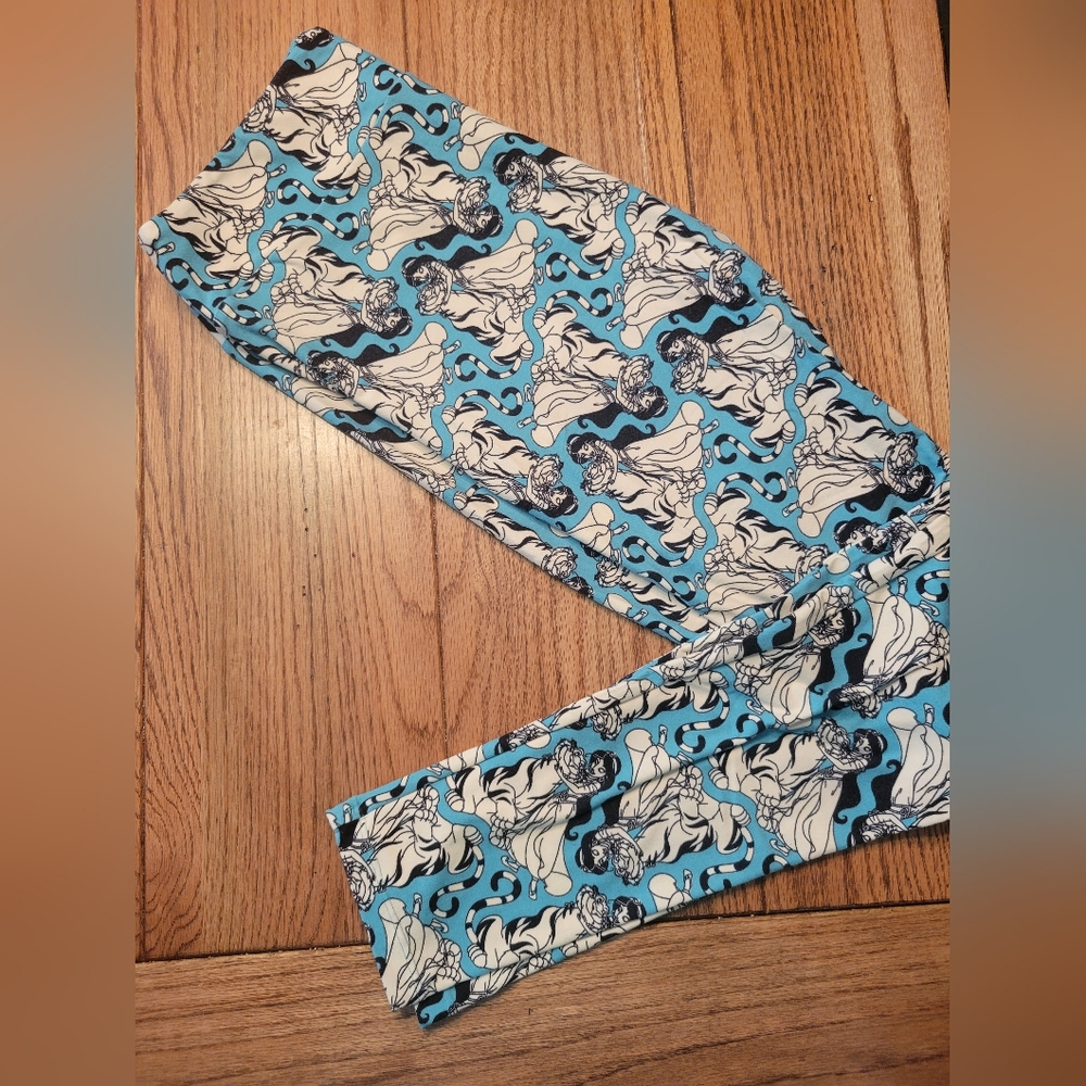 LuLaRoe Teal and Black Leggings